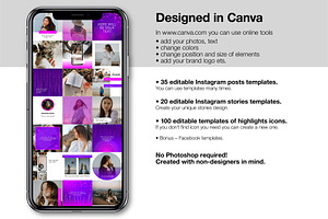 Purple & Pink Instagram Templates