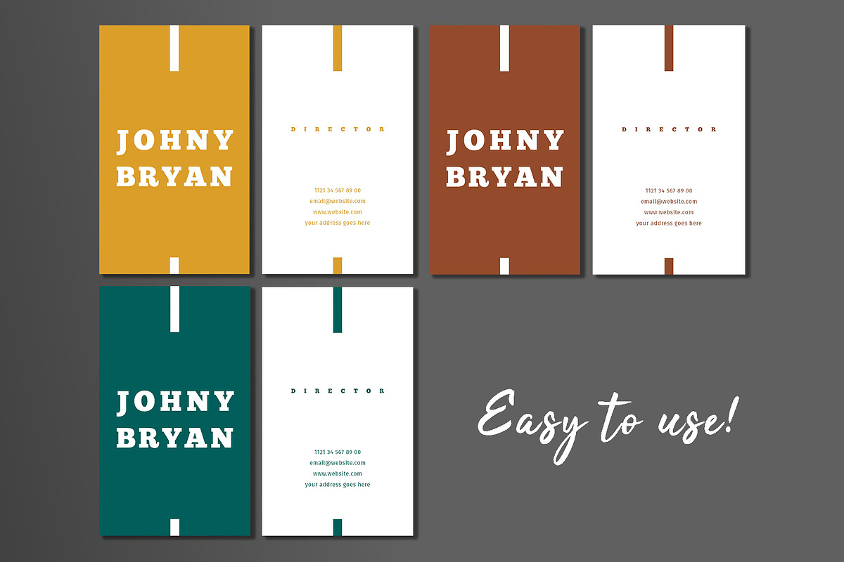 Vertical Business Card, a Business Card Template by Meknya (Photo 4 of 4)