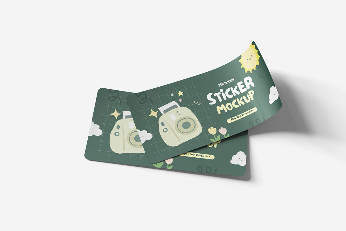 Sticker Mockup, a Product Mockup by bimockup (Photo 3 of 6)