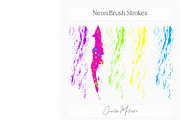 Neon Brush Strokes Clipart, an Object Graphic by Creative Matrix82 (Thumbnail 5 of 5)