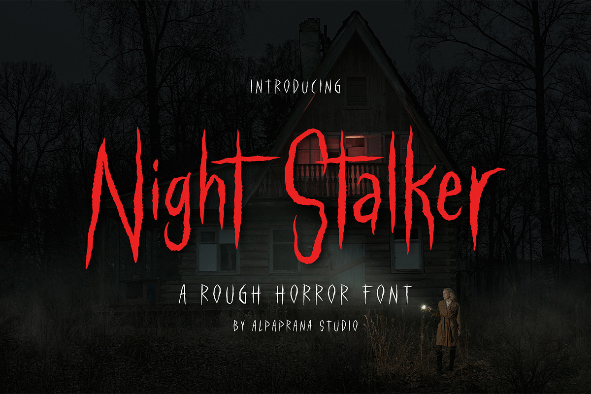 Night Stalker - Rough Font, a Script Font by Alpaprana (Photo 1 of 12)
