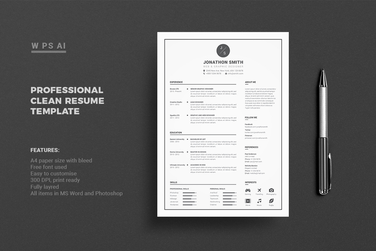 Resume/CV, a Resume Template by Diverter (Photo 1 of 5)