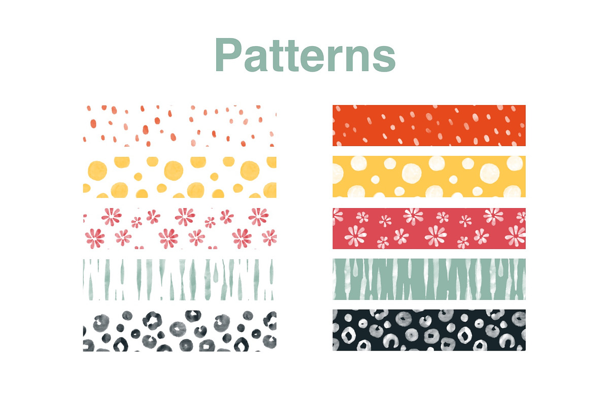 Handmade Pattern Brushes. Procreate., a Brush Add-On by Maria Summer (Photo 2 of 7)