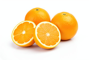 Fresh mandarins isolated white background, a Food & Drink Photo by AlyaAnd