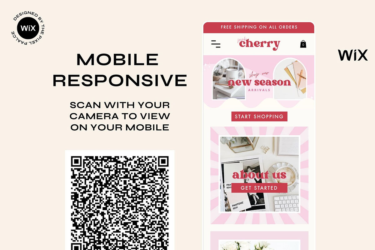 Wix Template Pink Cherry, a Wix Template by The Pixel Palace (Photo 5 of 9)