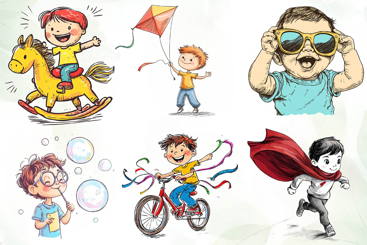 Hand-drawn Children Sublimation, an Illustration by CreationArt (Photo 4 of 6)