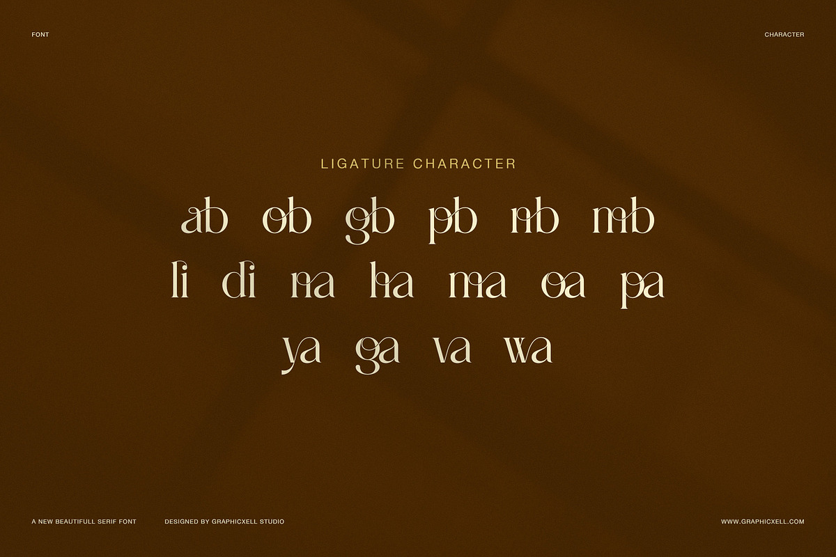 Robelia Elegant Serif Font, a Font by Graphicxell (Photo 8 of 8)