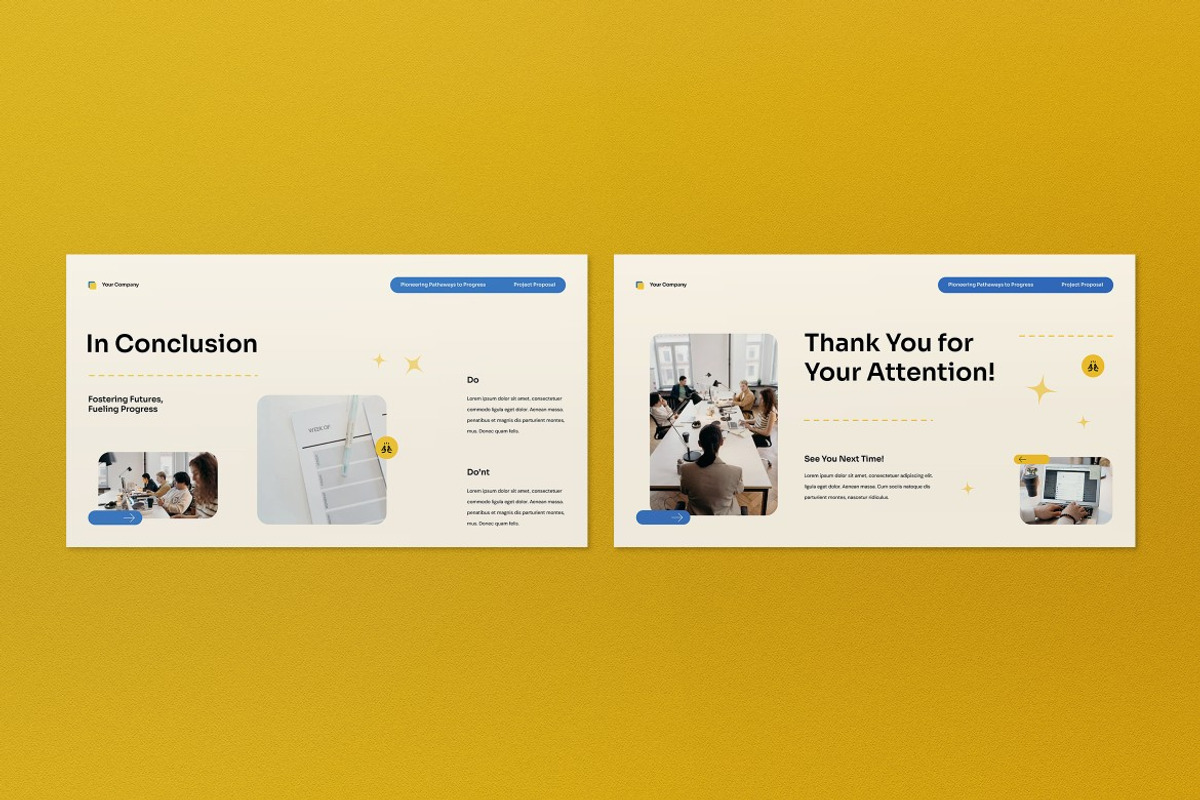 White Yellow Project Proposal PPT, a Presentation Template by graphicook (Photo 4 of 4)