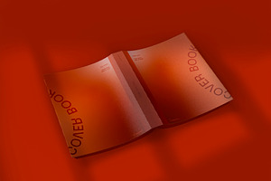 3d Cover Side Of Open Book Mockup