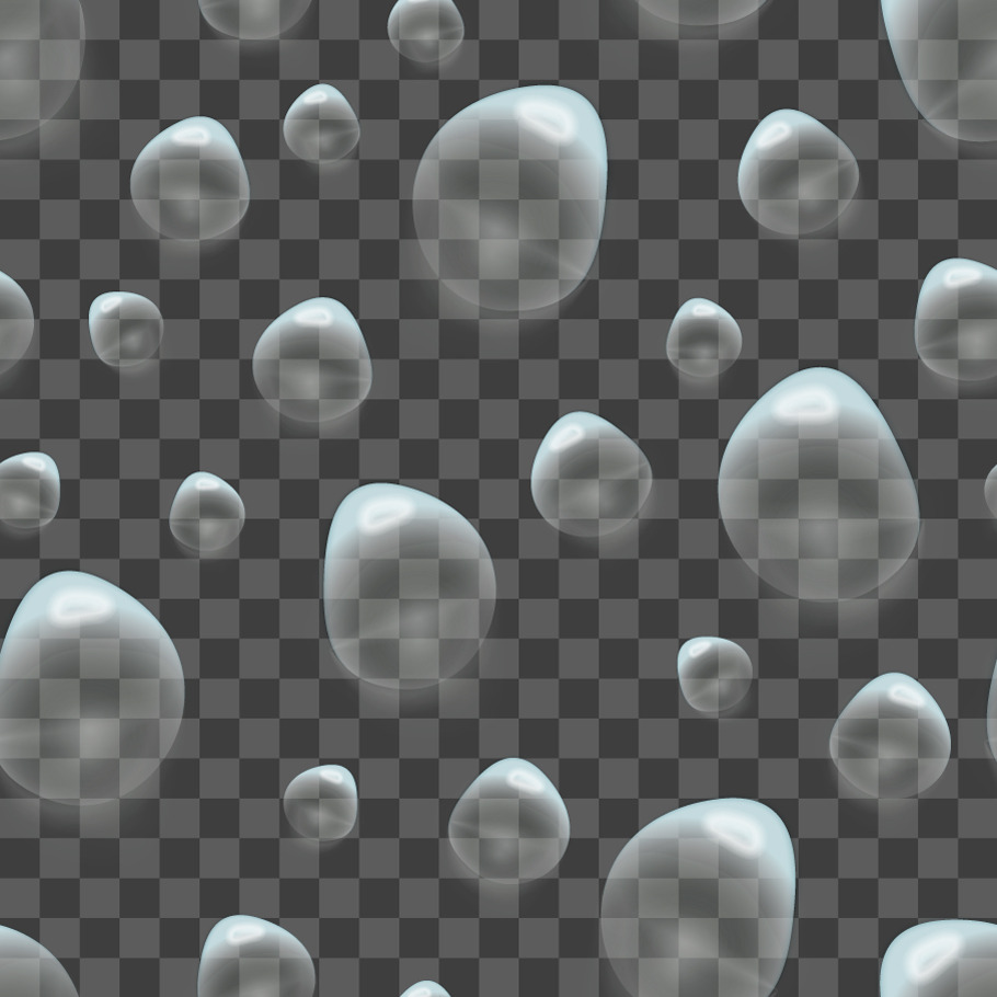Transparent water drops pattern, a Pattern Graphic by BestPics