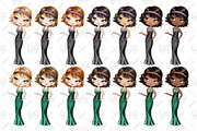 Art Deco Watercolor Clipart, a Decorative Illustration by Phantasia Design (Thumbnail 6 of 6)