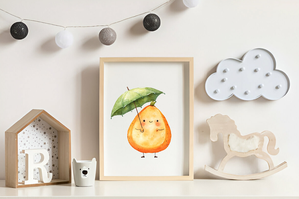 Watercolor Papaya Fruit Clipart,, an Illustration by CreationArt (Photo 7 of 9)