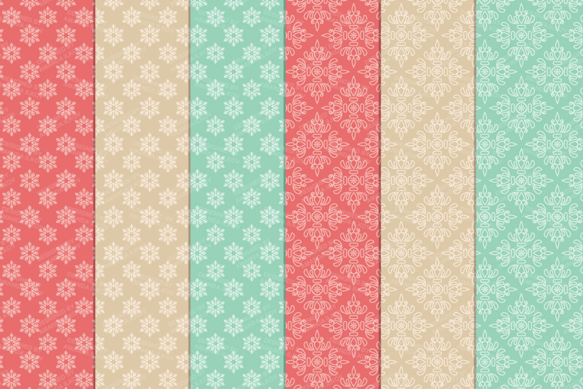 Mint & Coral Christmas Clipart Set, an Illustration by Amanda Ilkov (Photo 5 of 5)