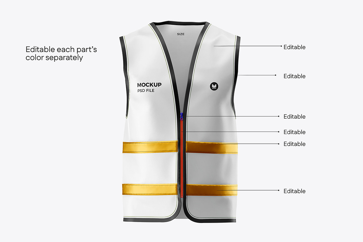 Safety Vest Uniform Mockup, an Apparel Mockup by RamStudio2 (Photo 12 of 15)