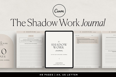 Shadow Work Journal Canva Template, a Presentation Template by HelloKarla