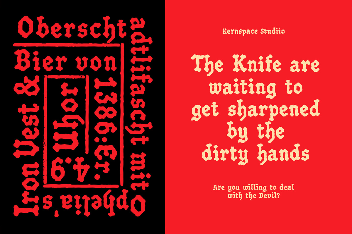 KSP Ouija Gothic, a Blackletter Font by letrasdegs (Photo 5 of 5)
