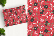 Winter holiday floral patterns, a Pattern Graphic by Cozy pattern shop (Thumbnail 3 of 11)