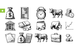 Finance Economy Set, an Object Graphic by RT Studio
