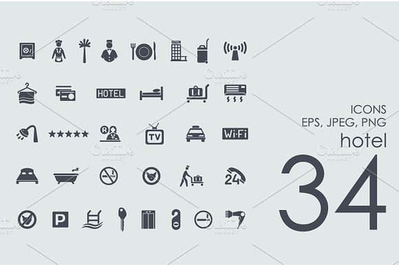 34 Hotel Icons