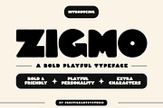 ZIGMO, a Sans Serif Font by Prestige Artsy Studio (Thumbnail 1 of 11)