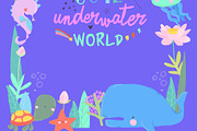 Frame with Underwater World, an Animal Illustration by Maria Starus (Thumbnail 1 of 3)