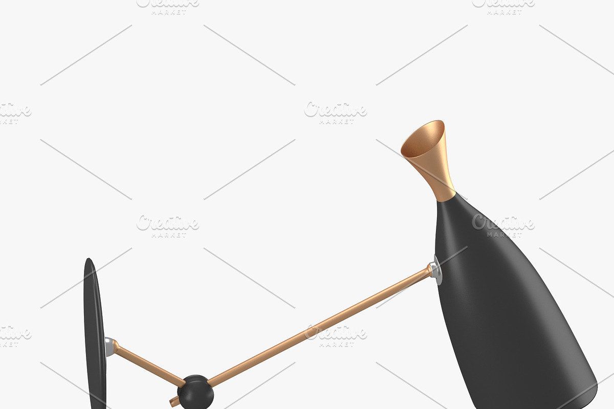 Wall lamp in black and gold, an Object 3D Model by CGTales (Photo 2 of 12)
