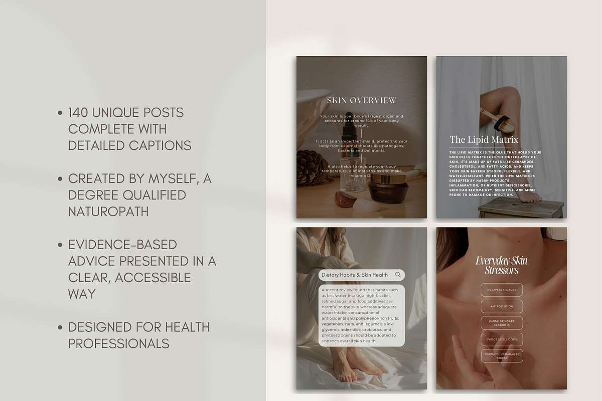 Skin Aesthetic Instagram Posts Canva preview 4