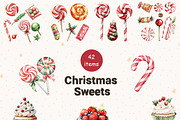 Christmas Watercolor Clipart Collect, a Graphic by IrenKlm (Thumbnail 5 of 11)