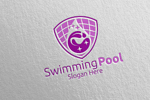 Swimming Pool Services Logo 9