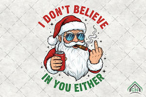 Funny Santa Claus png, an Illustration by Craft Nest