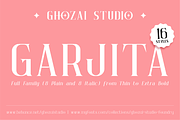Garjita - Elegant font family, a Serif Font by ghozai studio (Thumbnail 1 of 10)