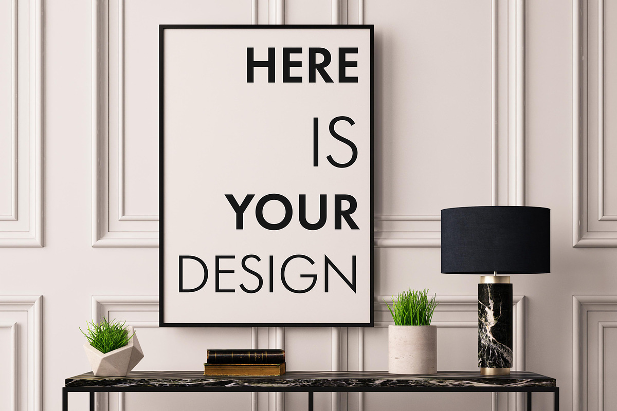 Mock up poster with a console table, a Print Template by FilL239 (Photo 2 of 7)