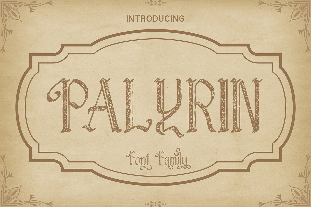 Palyrin – Blackletter Font Family, a Blackletter Font by NDNL Studio (Photo 1 of 14)