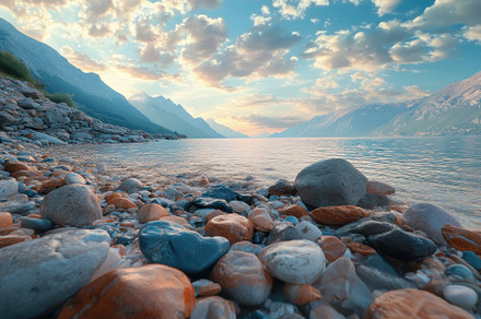 Seamless blend of stone and water sh, a Photo by Iftikhar Alam