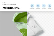 Kids Zipper Hoodie Mockups, a Hoody Mockup by megostudi0 (Thumbnail 5 of 7)
