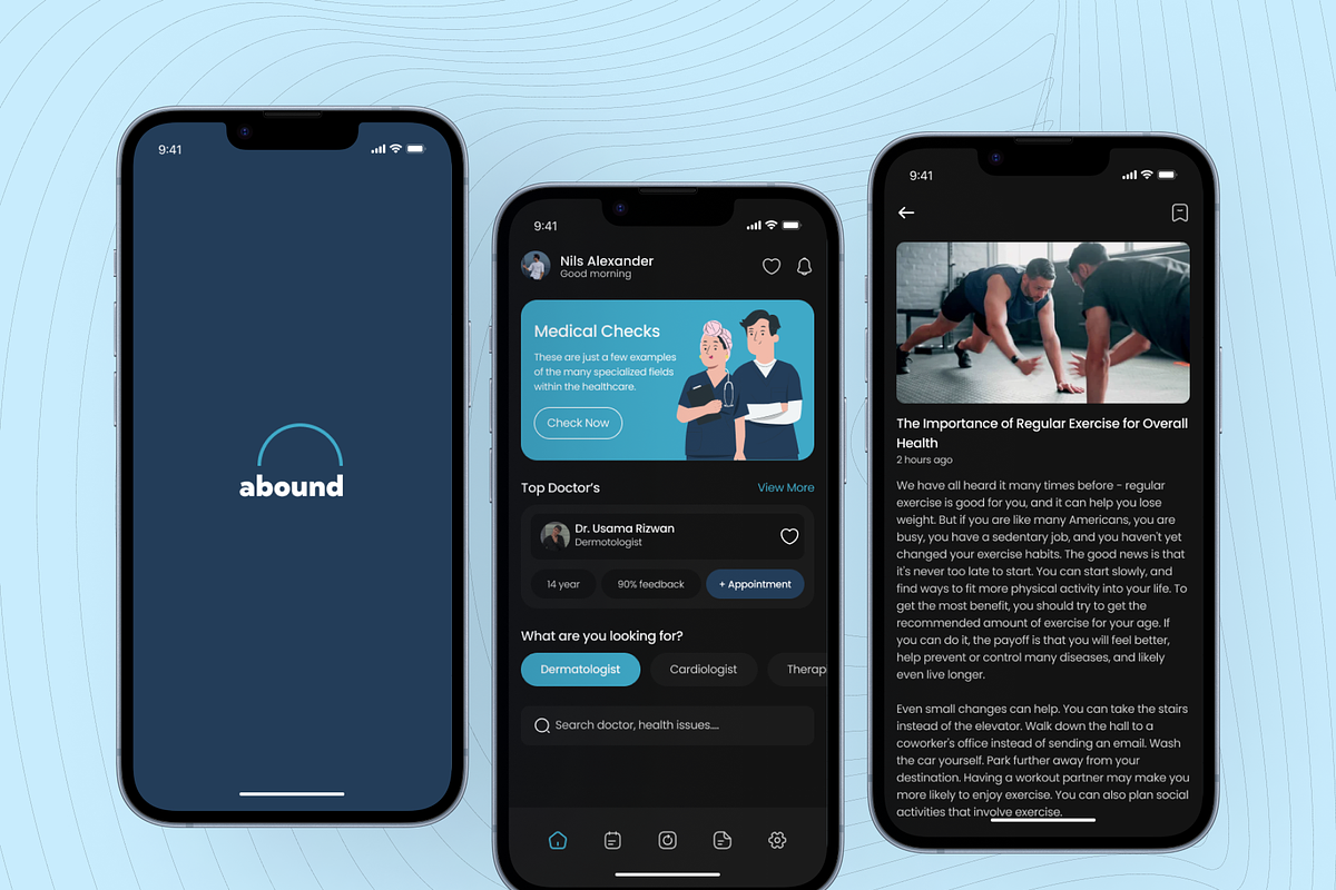 Abond-Medical App UI Kit, an UI Kit Template by Digibulbo (Photo 6 of 8)