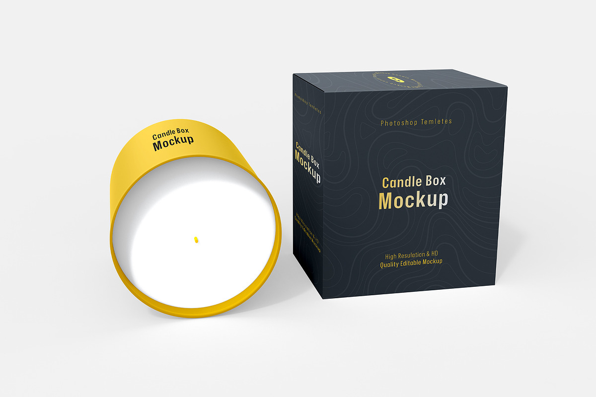 Candle Box Packaging Mockup, a Product Mockup by graphypix (Photo 1 of 4)