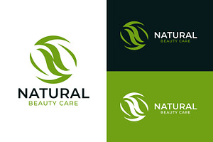 Natural Beauty Care Leaf Logo, a Branding & Logo Template by Signatoro