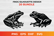 Frog Silhouette Design bundle, an Animal Illustration by bossdesigner (Thumbnail 3 of 3)