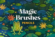 27 Textured Pencil Brushes Procreate, a Brush Add-On by Moon House Shop (Thumbnail 1 of 7)