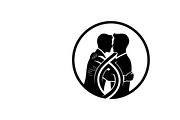 couple initial circle monogram, an Illustration by Amazin_art (Thumbnail 16 of 31)