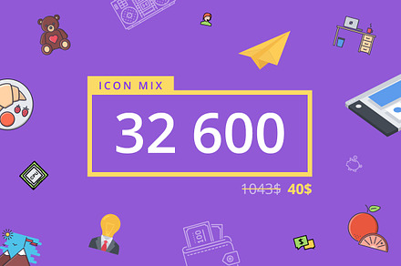 Icon Mix. 32 600 Icons. 96% Off., a Duotone Icon by Last Spark