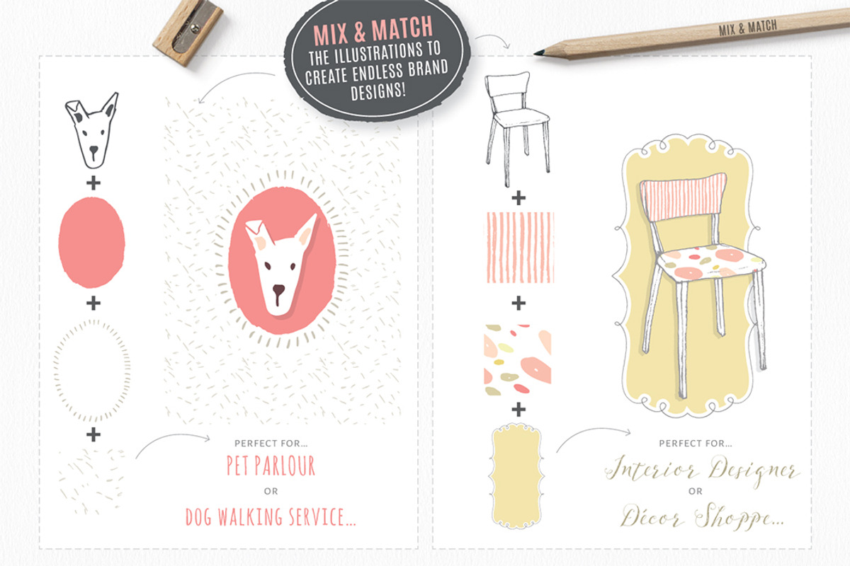 Essential branding kit for Photoshop, a Branding & Logo Template by Lisa Glanz (Photo 4 of 13)