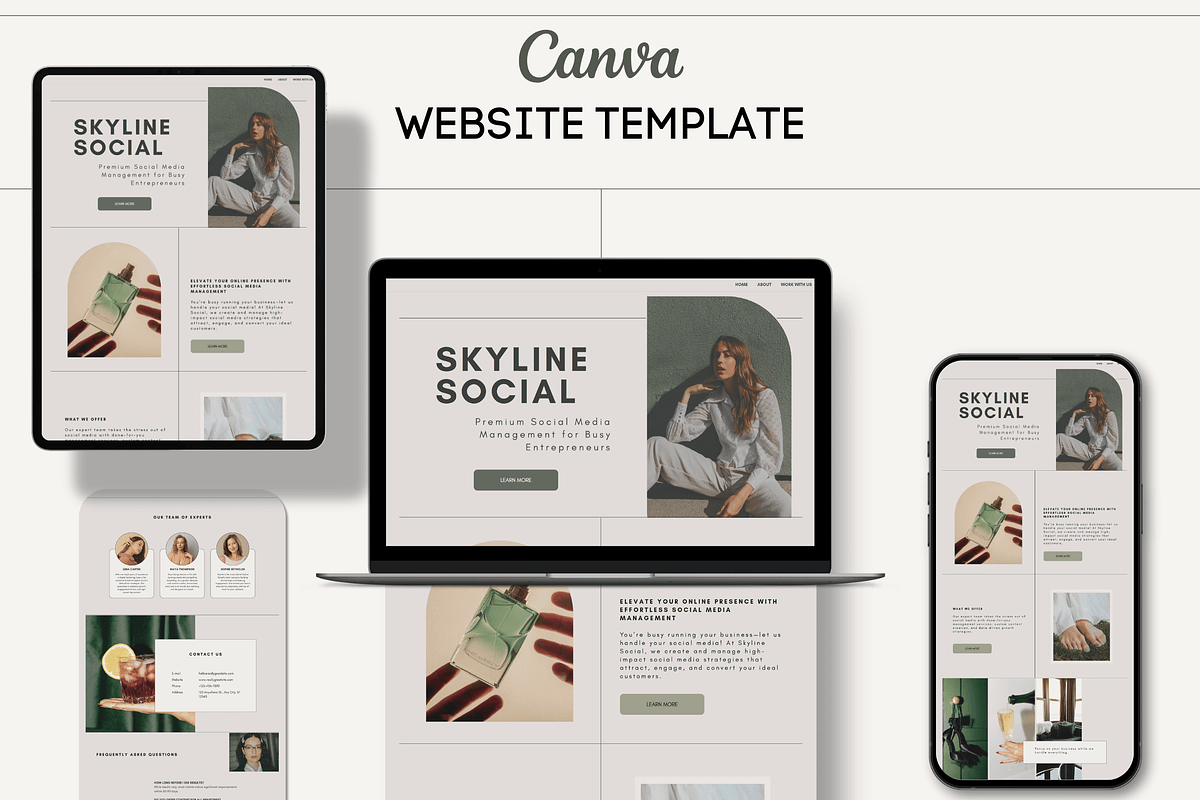 Canva Website Template, a Websites & App Template by Asha Glenn Design Studio (Photo 2 of 10)