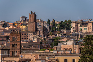 View from the Giardino degli Aranci to historical part of Mediev