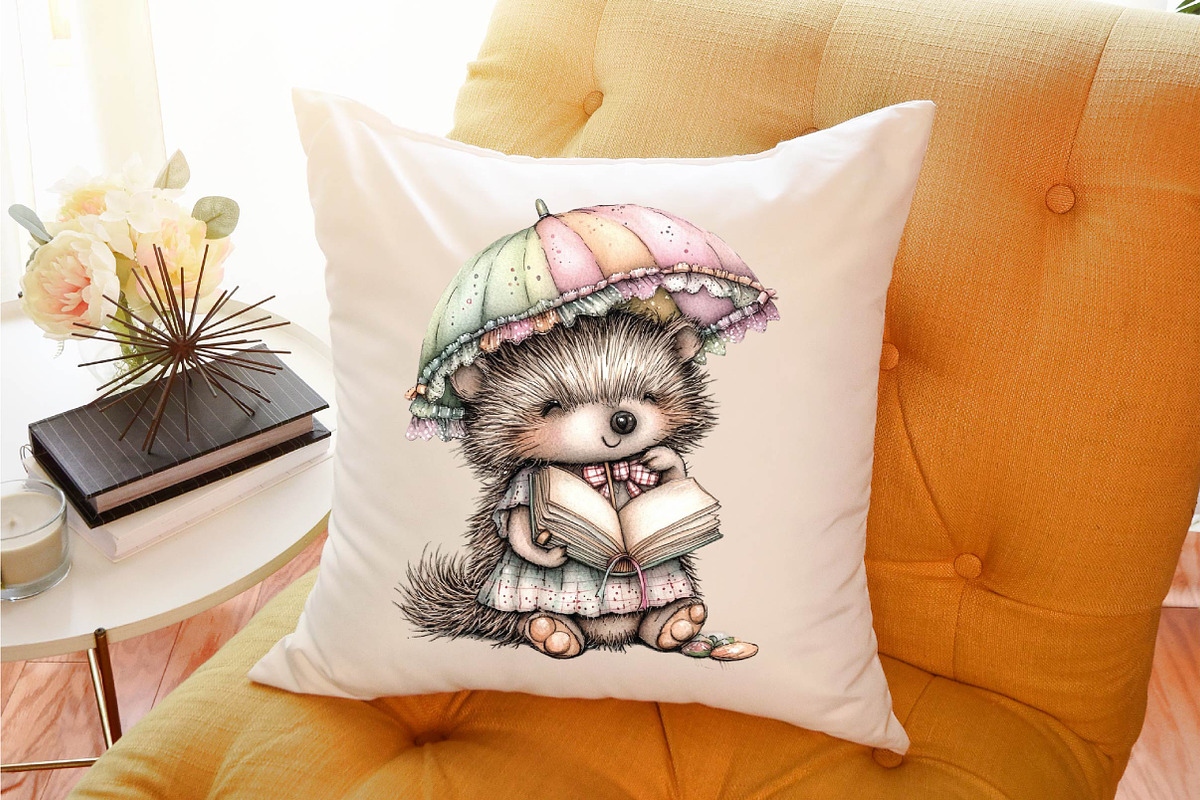 Whimsical Summer Hedgehogs Clipart, an Animal Illustration by SVGArt (Photo 8 of 9)