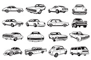 Classic Car Vector Pack, a Transportation Illustration by The BolzStudio (Thumbnail 9 of 13)