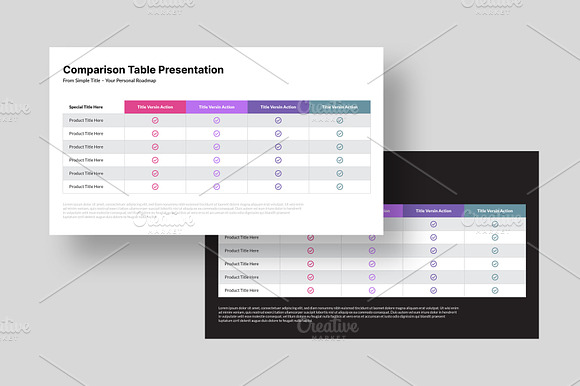 Comparison Table for PowerPoint preview 6