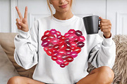 Valentine Love Kiss Sublimation Png, a Seasonal Illustration by YA Design (Thumbnail 2 of 4)