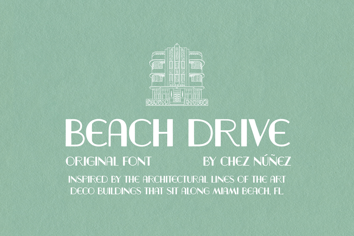 BEACH DRIVE: Vintage Florida Beach, a Font by Chez Núñez (Photo 3 of 4)